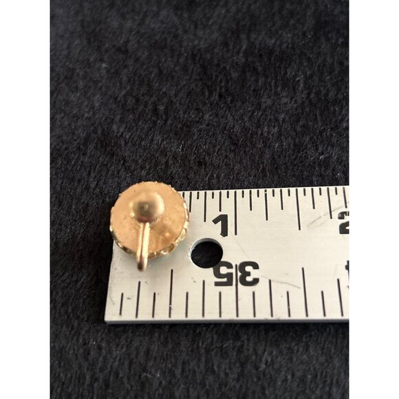 Vintage Multi-Stone Screw Back Earrings Gold-Tone Mid-Century Style Round Shape - Picture 6 of 6